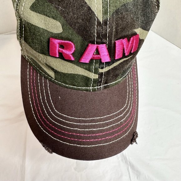 Dodge Ram Pink Logo Camouflage Snapback Hat Cap Trucker Camo Ravenna Ohio - Picture 2 of 6